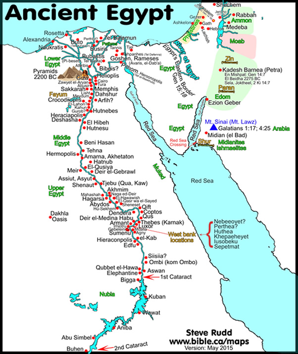 Map Of Ancient Egypt Bible Maps A27   Map Ancient Egyptian Cities 